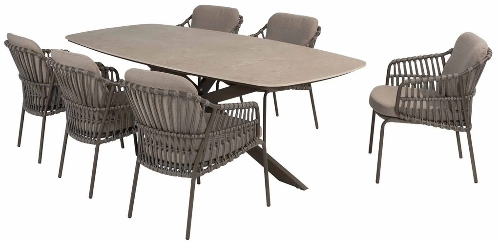 4 Seasons Outdoor Capalbio tuinstoel terre SALE Tuinstoel bruin weerbestendig