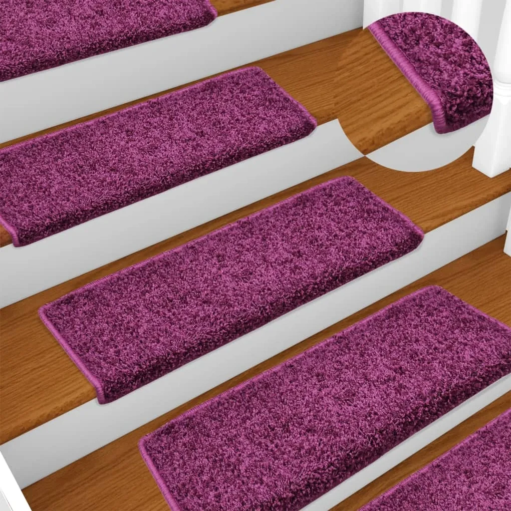 vidaXL Trapmatten 10 st 65x25 cm violet