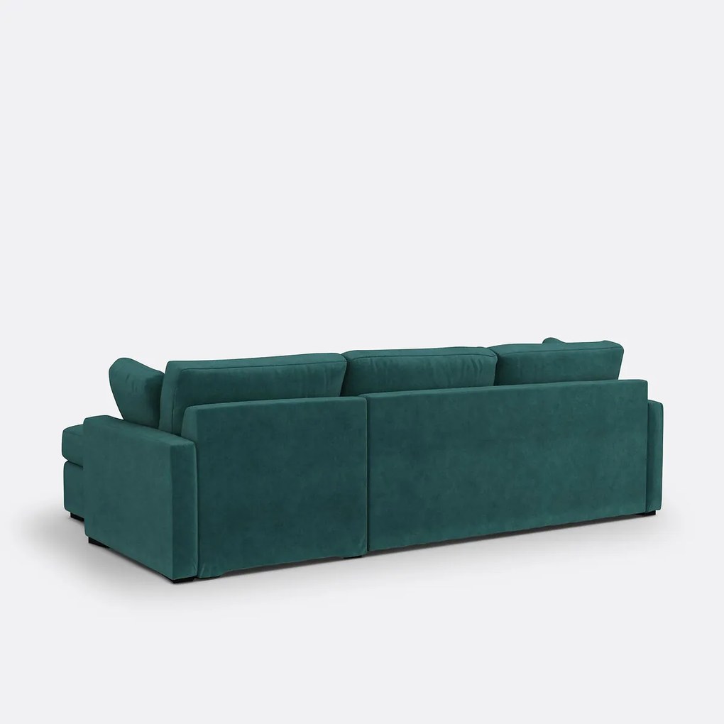 4-zits hoekbank, omvormbaar, fluweel, schuim, TIMOR