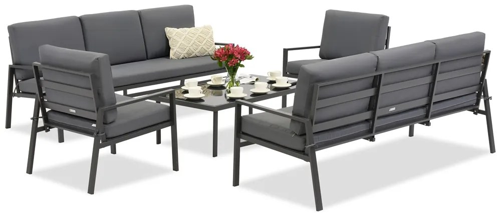 Vigo Coffee 8 antraciet Garden Point luxe tuinset