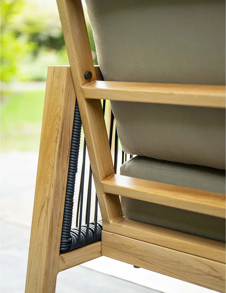 Garden Impressions San Capri lounge dining stoel - light teak aluminium