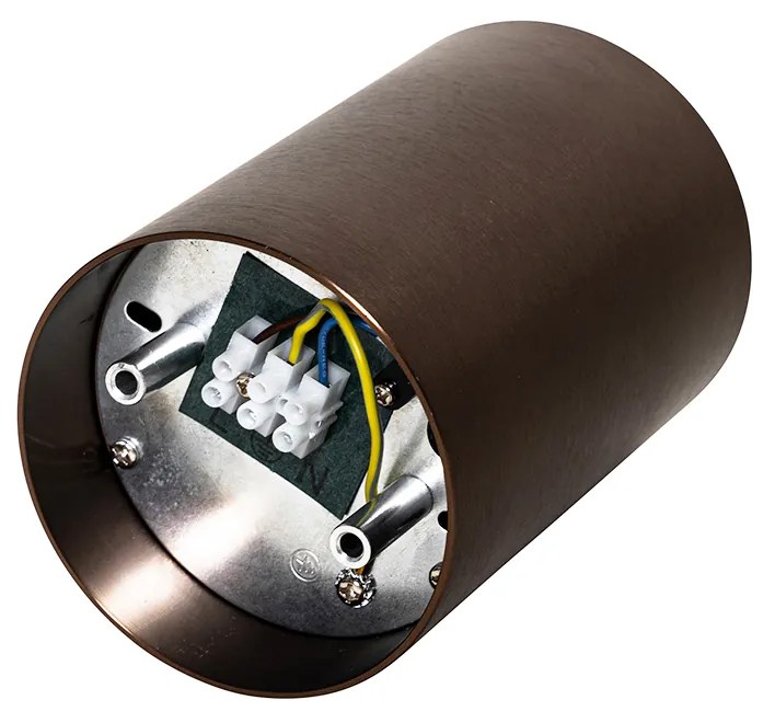 Moderne opbouwspot donkerbrons GU10 50mm - Deep