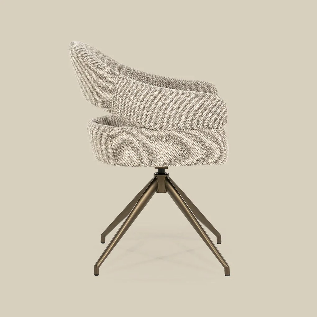 Eetstoel Brons Frame Taupe