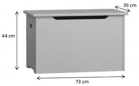 Peuter Grijs Speelgoedkist - Woody 5056231793339 Children's Beds Home Dennenhout