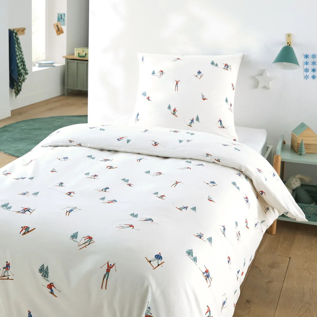 Beddengoed voor kinderen in 30% gerecycled katoen, vierkant kussensloop, TOUT SCHUSS