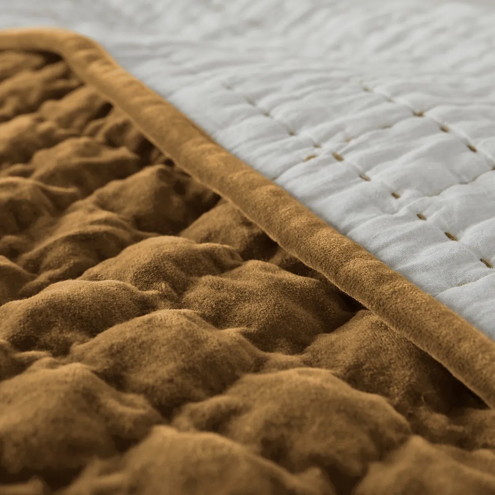 Gematelasseerd dekbed in katoenfluweel, Paulette