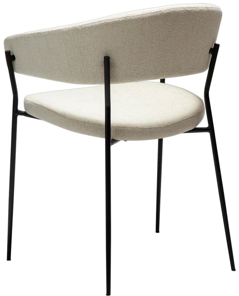 Dan-Form Reboot Eetkamerstoel Met Ronde Rug Boucle Simply Beige