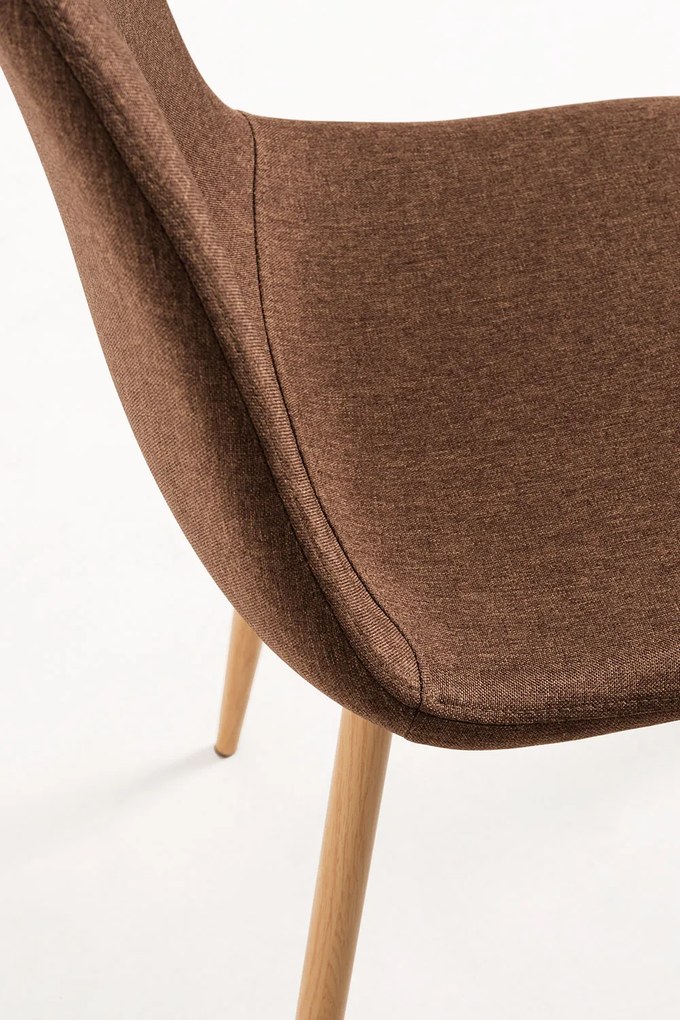Set 4 Teok Stoffen Stoelen