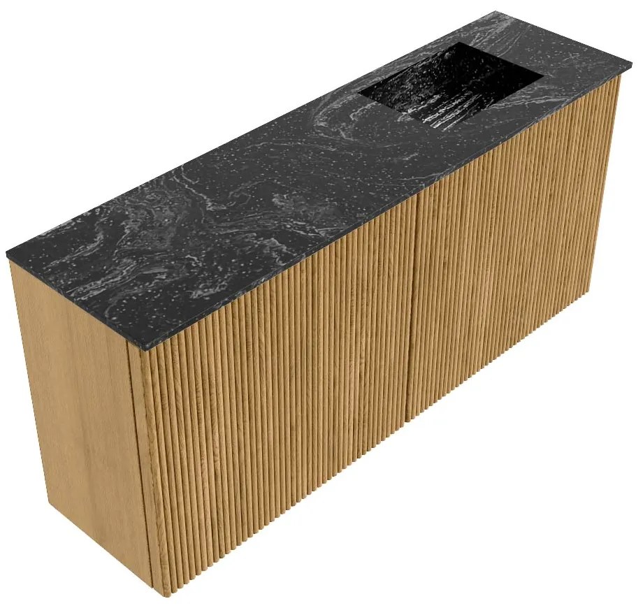 Mondiaz Joya DLux 90cm toiletmeubel oak met wastafel faye rechts zonder kraangat lava