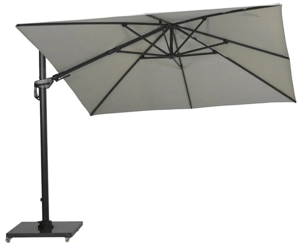 Garden Impressions Zweefparasol Hawaii Deluxe 300x300 - donker grijs - zand