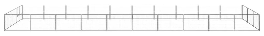 vidaXL Hondenkennel 30 m² staal zilverkleurig