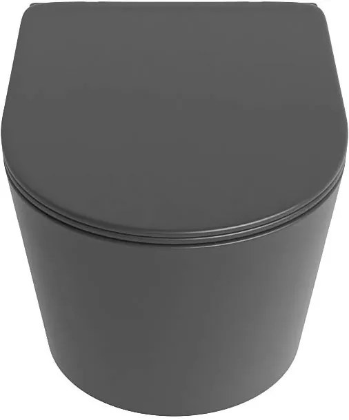 Mondiaz Lavie toiletpot randloos met softclose zitting dark grey