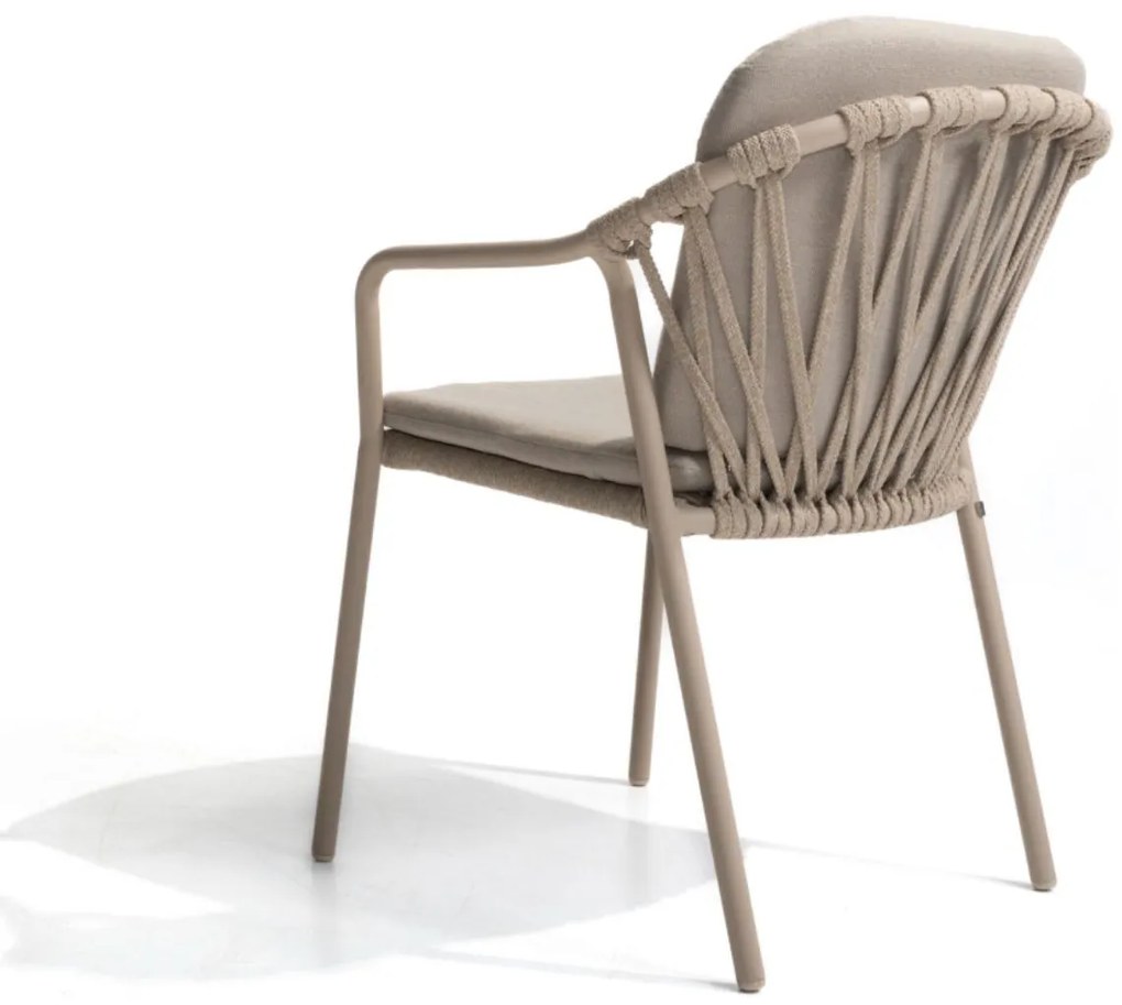 4 Seasons Manitoba bistro tuinset 3-delig Manolo tuintafel 75x75 cm - latte