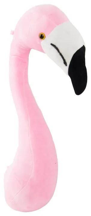 Dierenkop flamingo - 25x48x12 cm