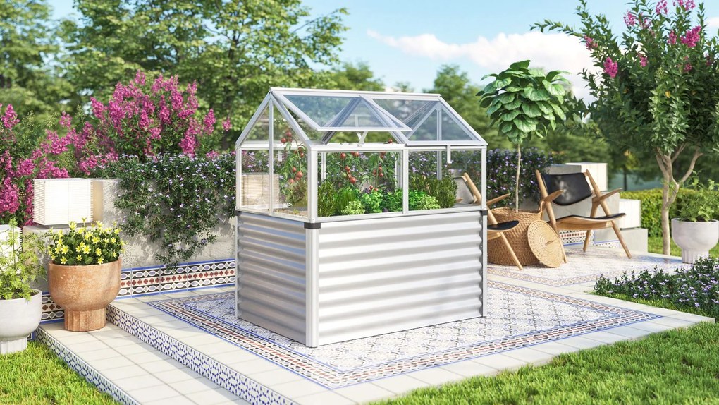 Vitavia kweekbak met veiligheidsglas - Gamma - 1,05m² - Aluminium