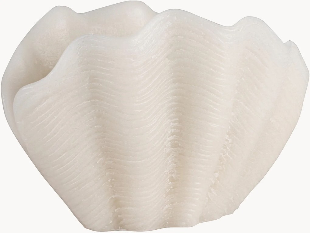 Handgemaakte kaarsenschaal in schelp vorm