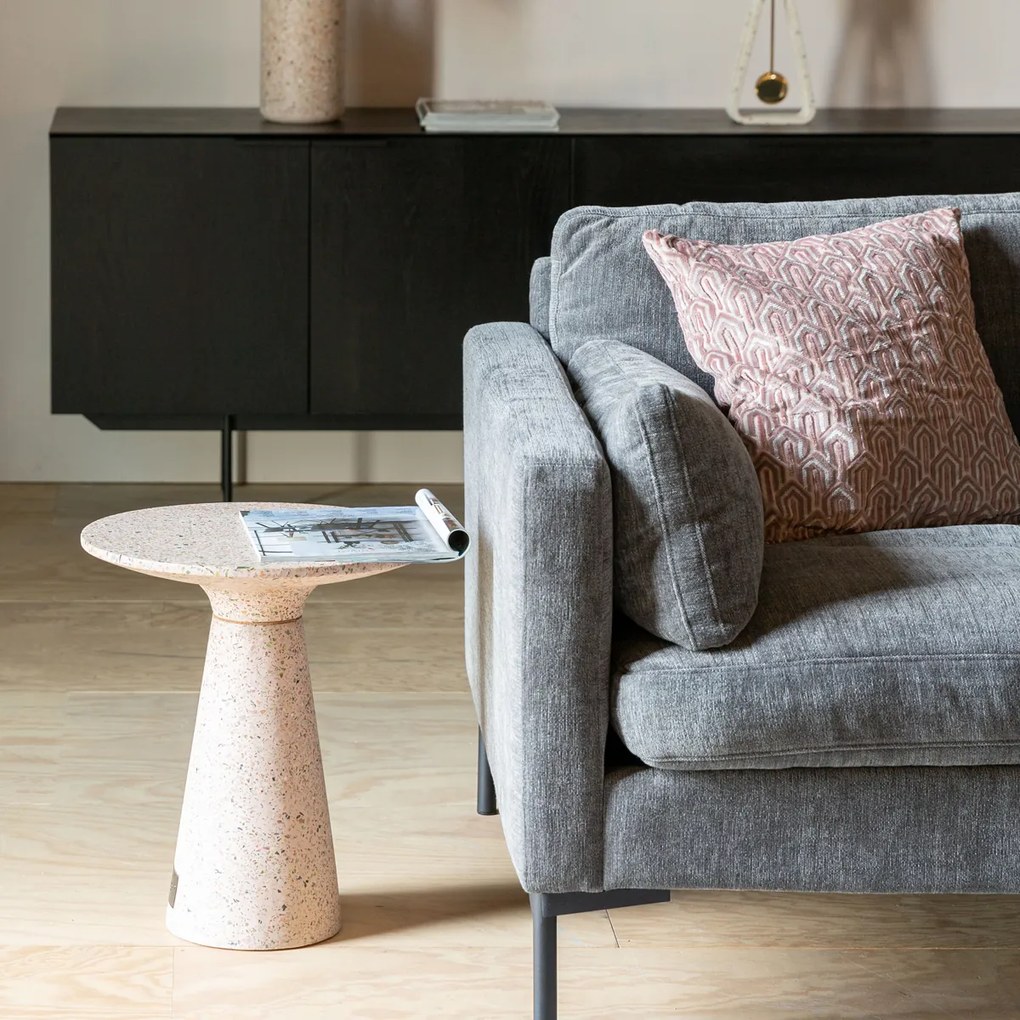 Zuiver Victoria Pink Terrazzo Bijzettafel Rond - Roze - 41 X 41cm.