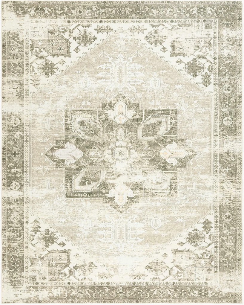 Handgeweven wasbaar laagpolig vloerkleed Kushim