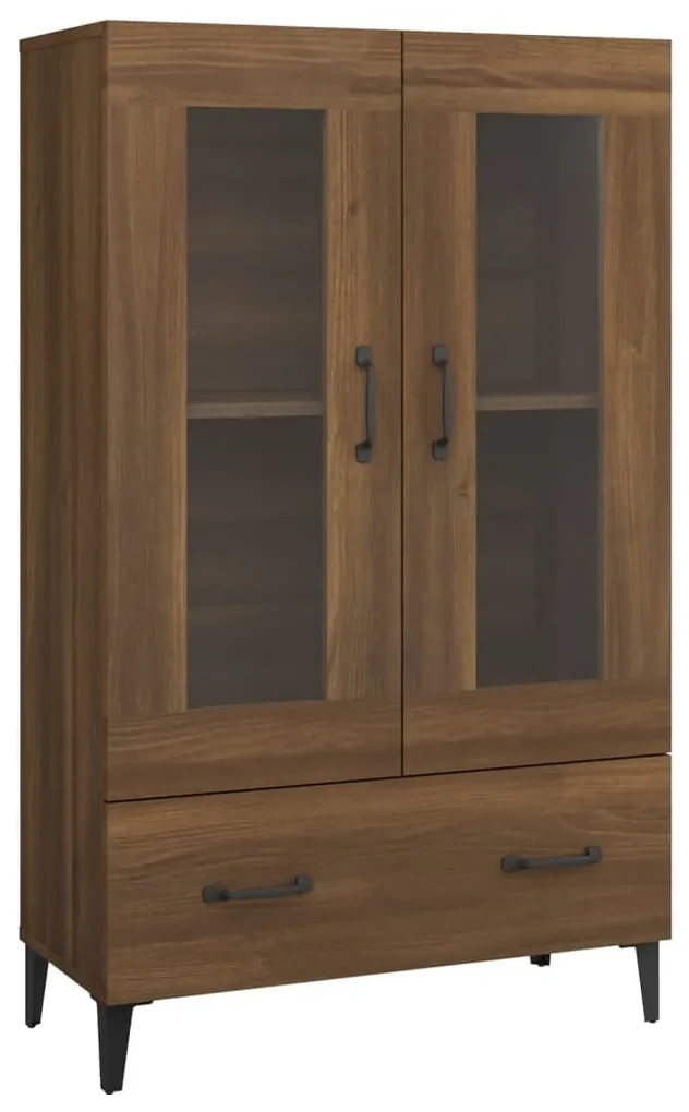 vidaXL Hoge kast 70x31x115 cm bewerkt hout bruineikenkleurig