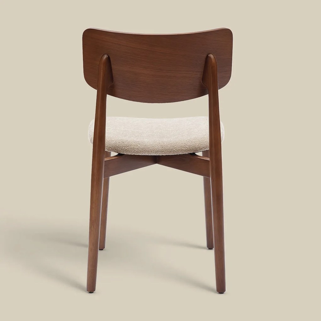 Scandinavische Stoel Walnoot Hout