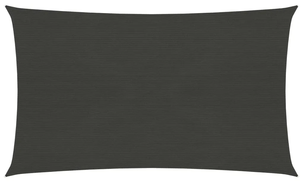 vidaXL Zonnezeil 160 g/m² 3x6 m HDPE antracietkleurig