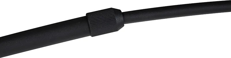 Booglamp zwart velours kap groen met goud 50 cm - XXL