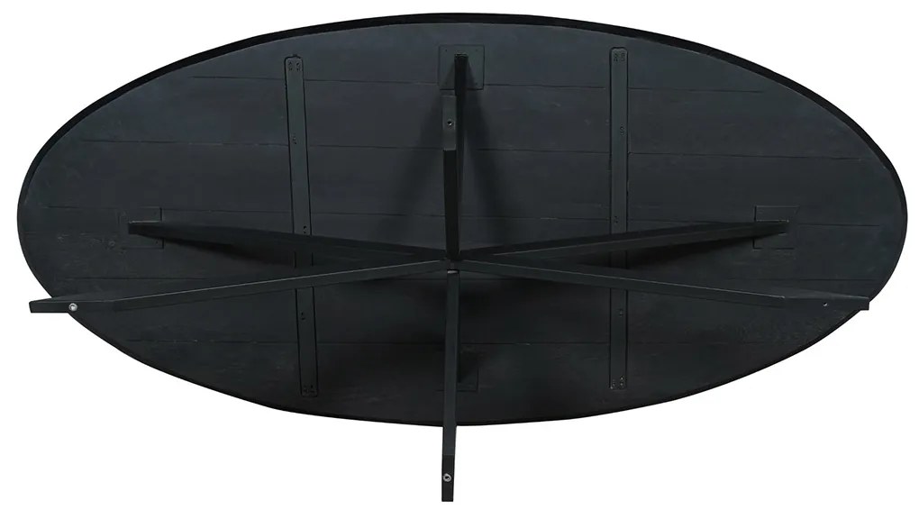 Starfurn Ferris Ovale Eettafel Zwart Eiken 210 Cm - 210 X 100cm.