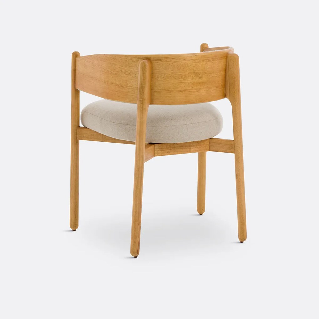 Tafel fauteuil in hevea en katoen/linnen , Natesse