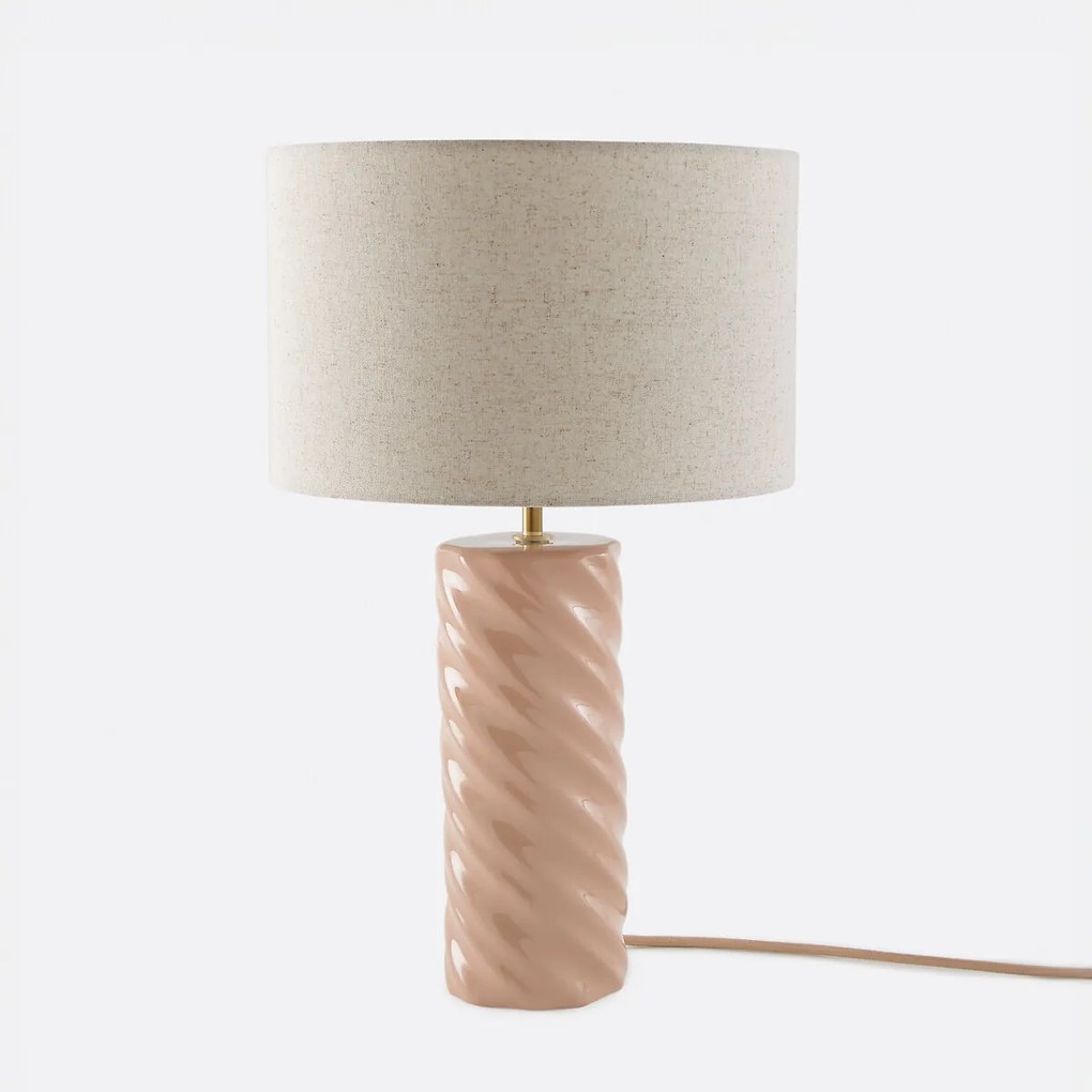 Tafellamp van keramiek en linnen, Dehen