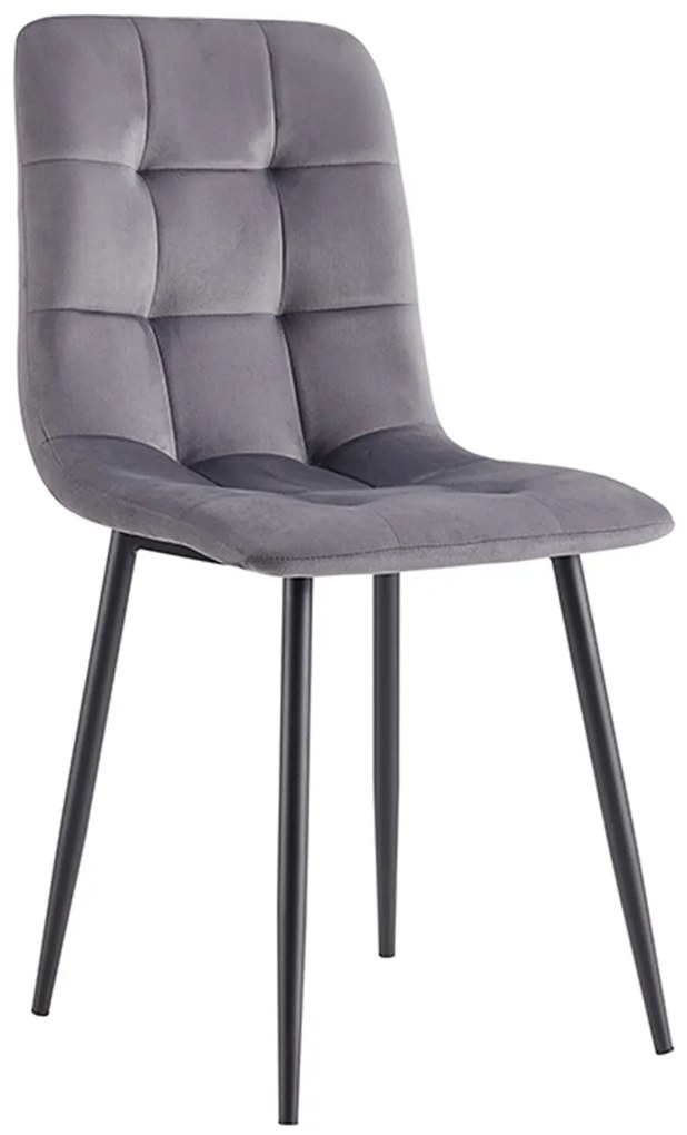 Set 4 Stoelen Stuhl Fluweel
