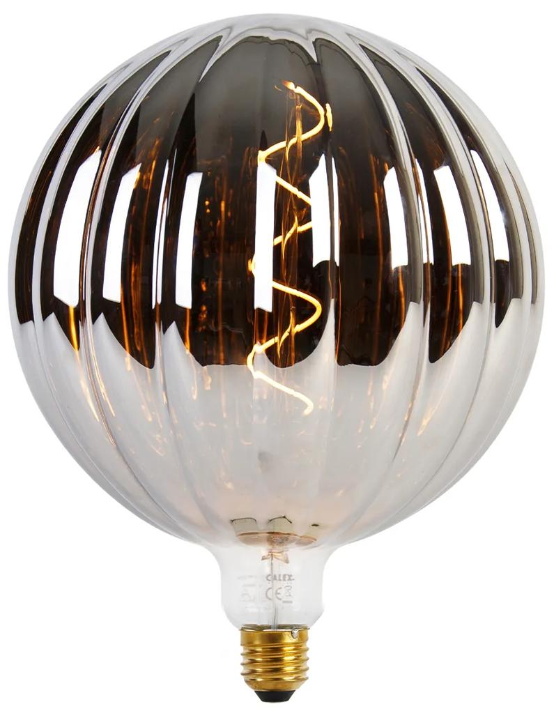 Hanglamp zwart 5-lichts incl. LED smoke dimbaar - Cava Luxe Modern Minimalistisch bol / globe / rond Binnenverlichting Lamp