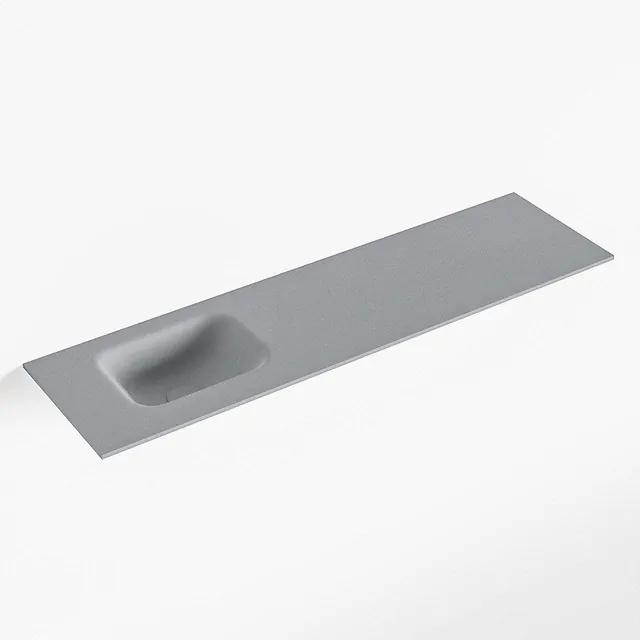 Mondiaz LEX Fontein - 110x30x0.9cm - wasbak Links - zonder kraangaten - voor toiletmeubel - Solid surface - Plata F51123Plata