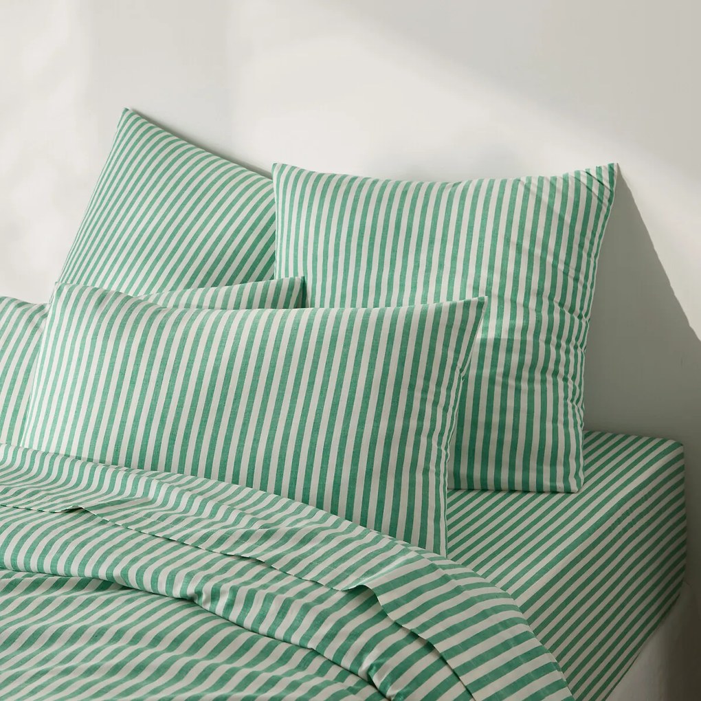 Katoenen kussensloop, groen, Soizic