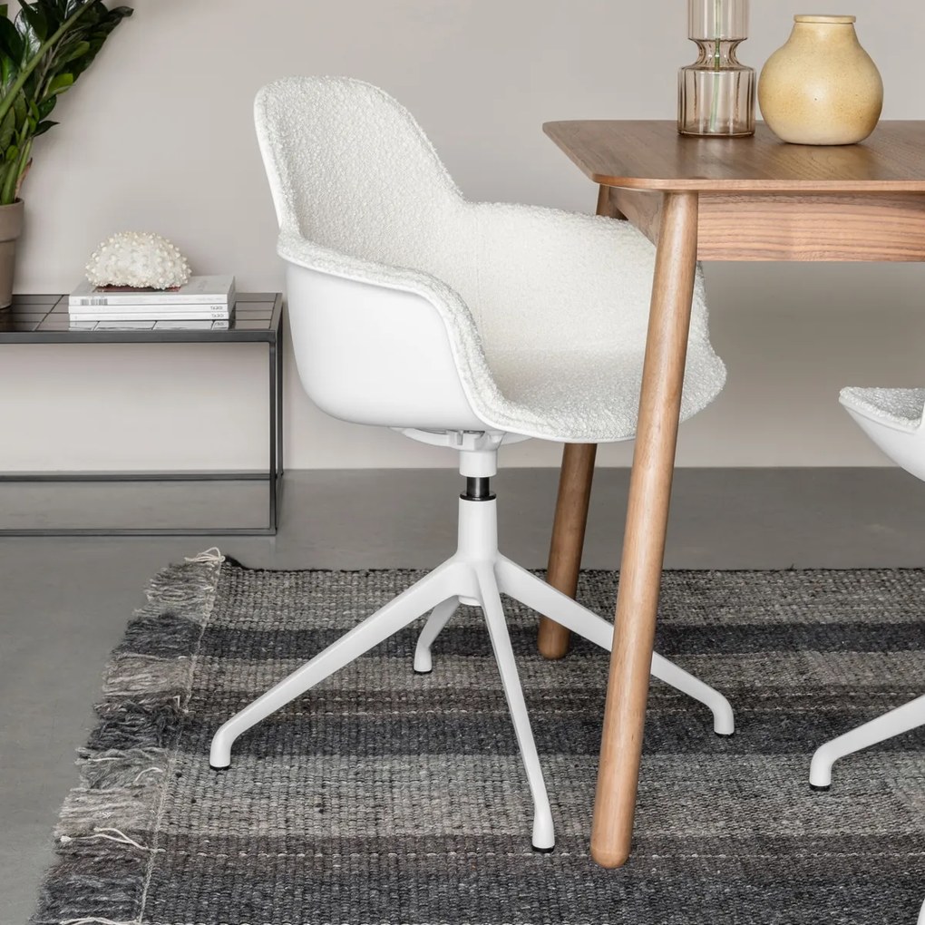 Zuiver Albert Kuip Swivel Witte Armstoel Draaibaar