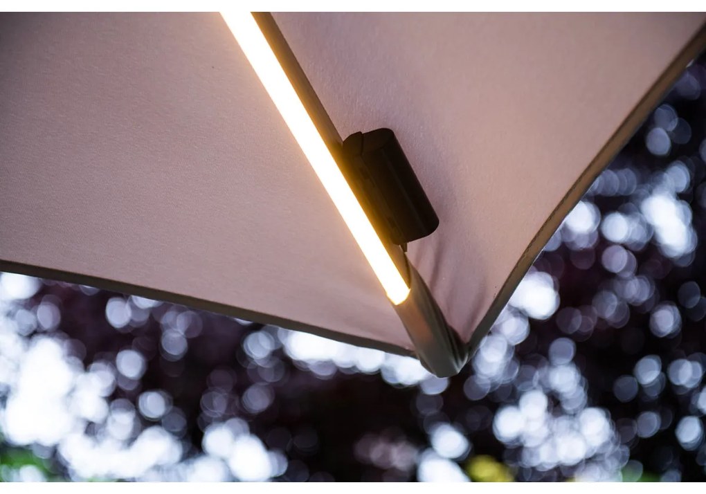 Garden Impressions Hawaii zweefparasol Lumen LED 300x300 cm - zand