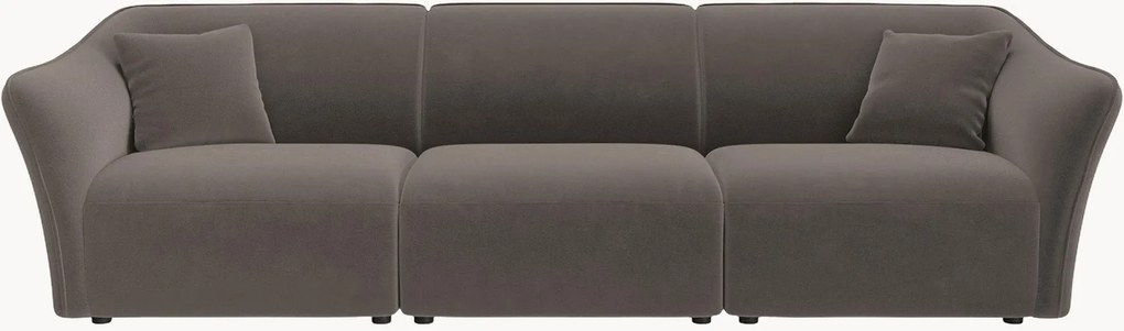 Modulaire fluwelen bank Flora (4-zits)