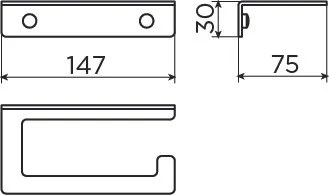 Clou Fold toiletrolhouder wit mat