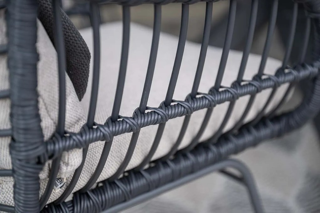 GI Margriet wicker dining tuinstoel - Zwart