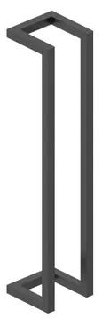 Saniclass Dual Handdoekrek - 60x12.5x12.5cm - mat zwart 246124001MB