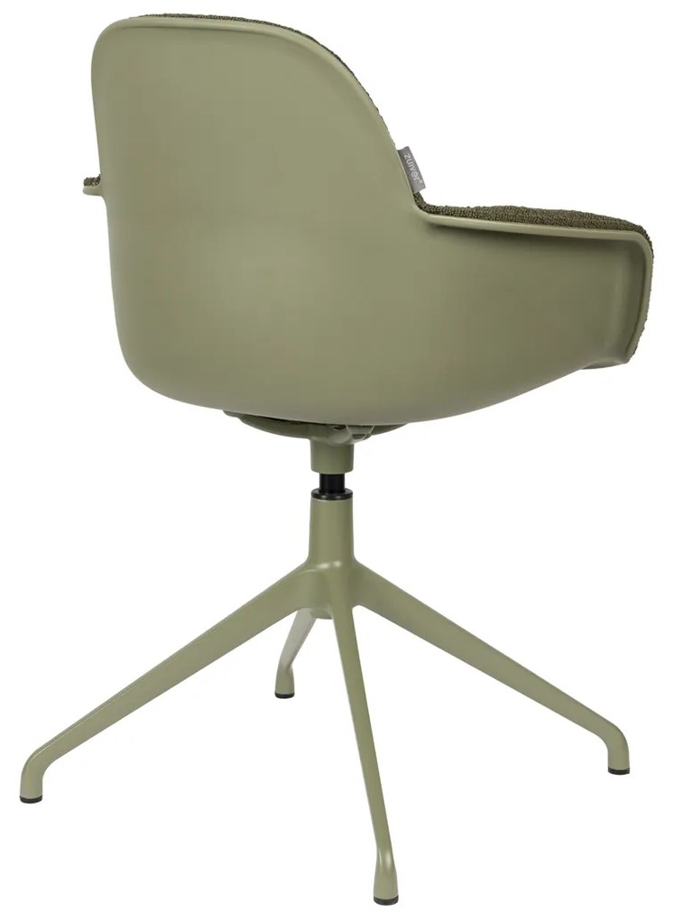Zuiver Albert Kuip Swivel Groene Draaistoel Met Armleuningen