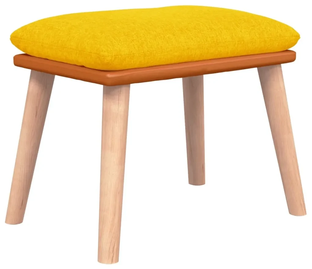 vidaXL Voetenbank 45x29,5x39 cm stof en kunstleer mosterdgeel