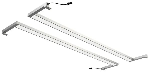 INK Verlichtingsbalk - 60x2x1cm - LED IP44 - 4200K - tbv Spiegel of Spiegelkast - Zilver 8302100