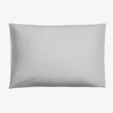 Agassi-kussensloop Van Perkaalkatoen Met Een Draaddichtheid Van 180 Draden Hemelsblauw & 50 X 75 Cm - Sklum