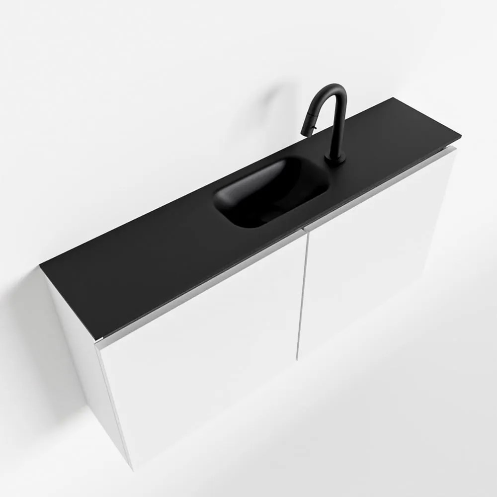 Mondiaz Ture 100cm toiletmeubel talc met wastafel urban midden 1 kraangat