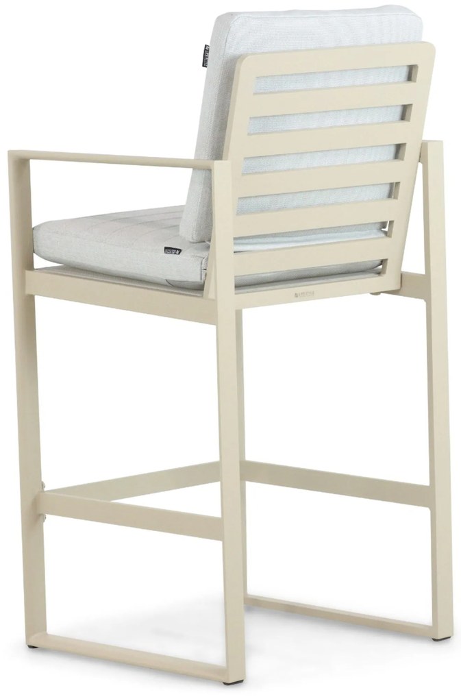 Barstoel Aluminium Taupe-naturel-bruin Lifestyle Garden Furniture Nuno