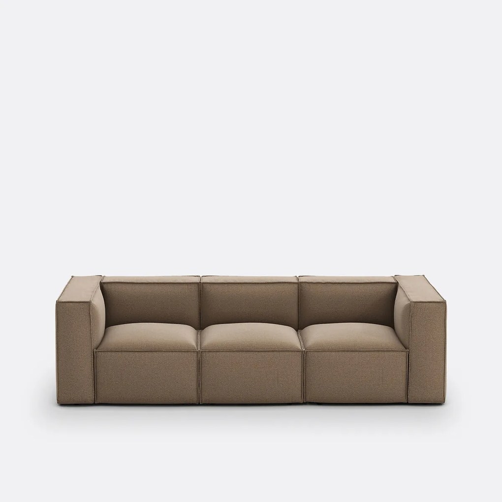 Modulaire bank, 3-zit, getextureerde stof, Seven