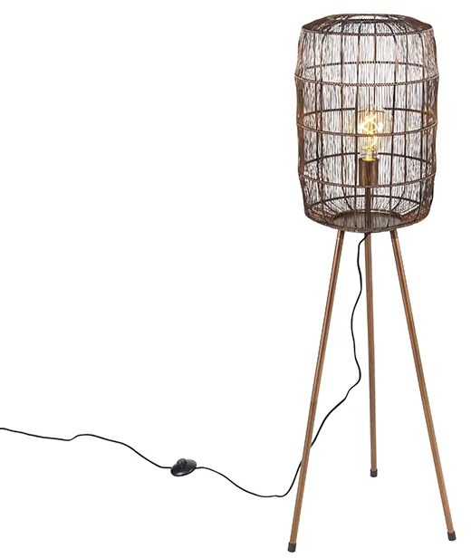 Moderne vloerlamp tripod koper - Redo