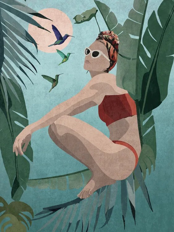 Ilustratie Tropical Blue