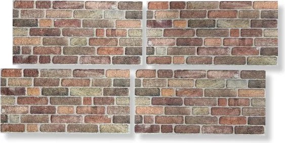 3D Wandpaneel EPS Rood/Oranje L1713 100x50x2cm | Paneli 3d wandpanelen