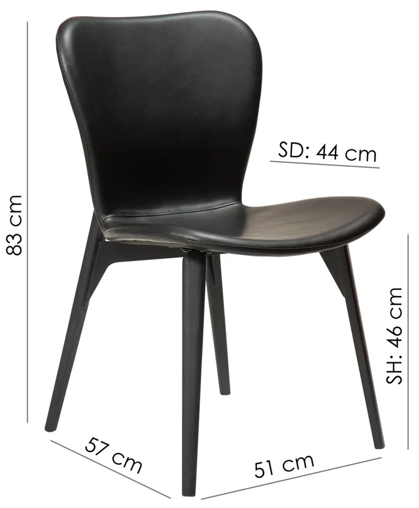 Dan-Form Paragon Design Eetkamerstoel Zwart Kunstleer